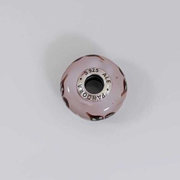 Pandora Pink Butterfly Kisses Murano Glass Charm Bead S925 ALE - Picture 4 of 8